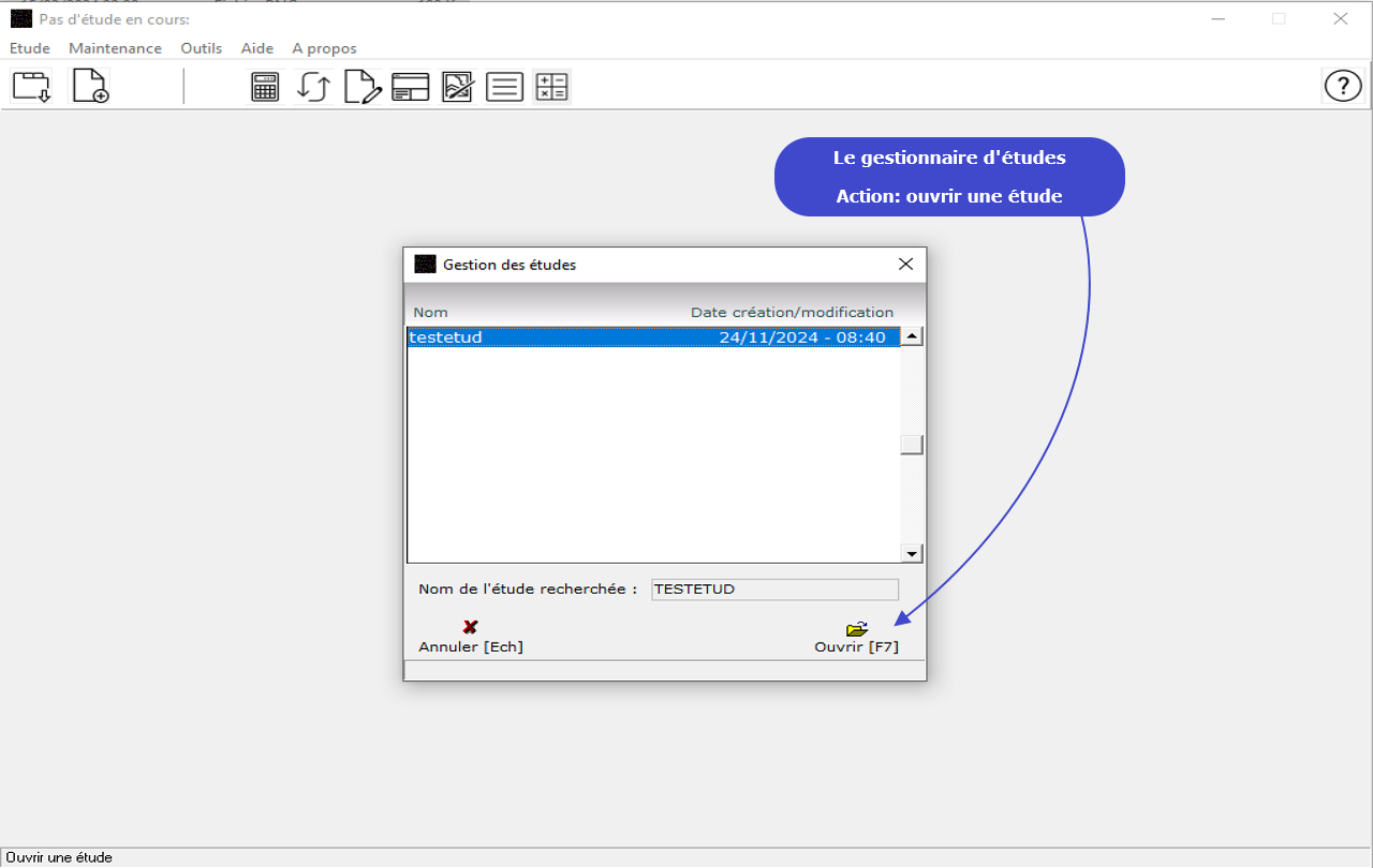 Calculs des déperditions thermiques - Le gestionnaire d'études