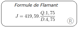 Eau chaude formule de Flamant
